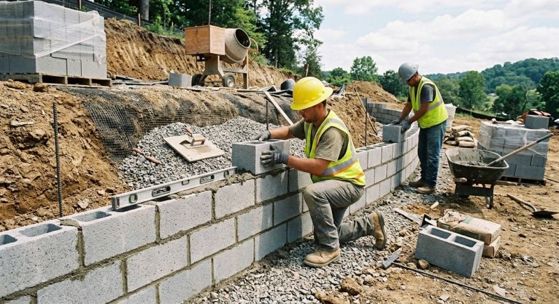 Block Wall Installation in West Hartford, CT
