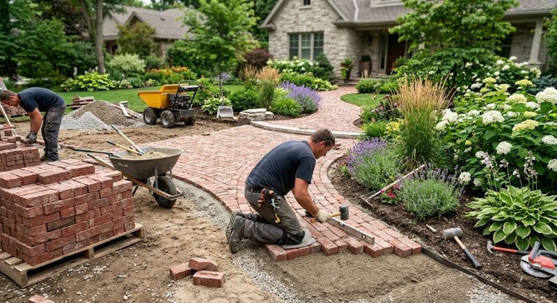 Brick Hardscape Installation in Greenwich, CT
