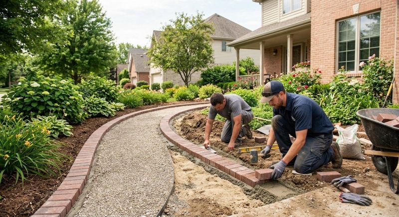 Brick Walkway Installation in West Hartford, CT