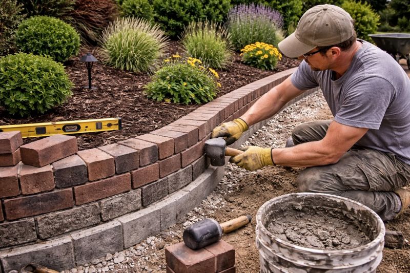 Brick Hardscape Installation in Manchester, NH