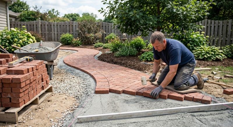Brick Hardscape Installation in Greenwich, CT