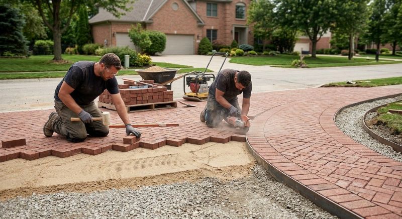Brick Landscaping Installation in Worcester, MA