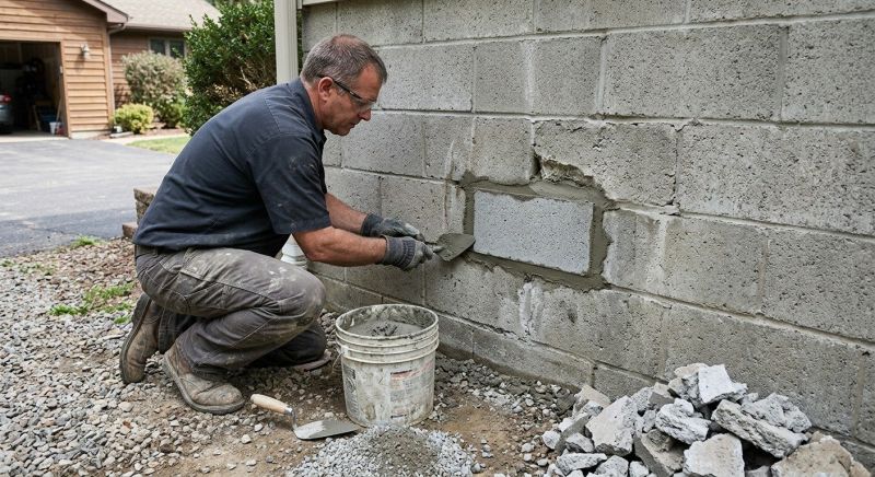 Cinder Block Wall Repair in Cleveland, OH