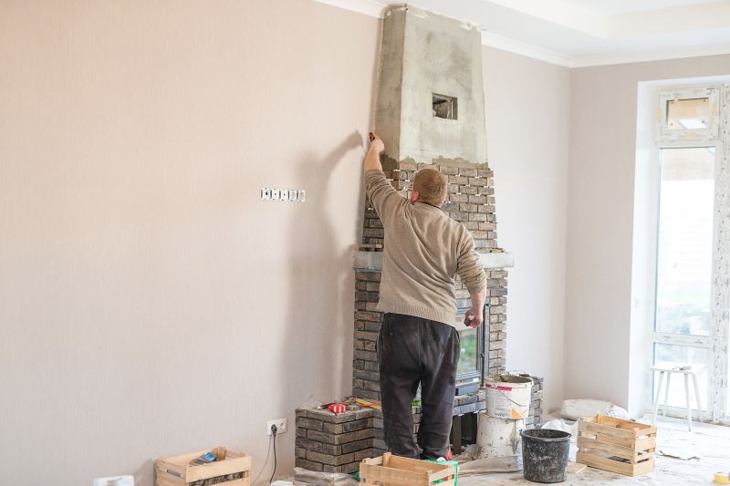 Stone Fireplace Makeover