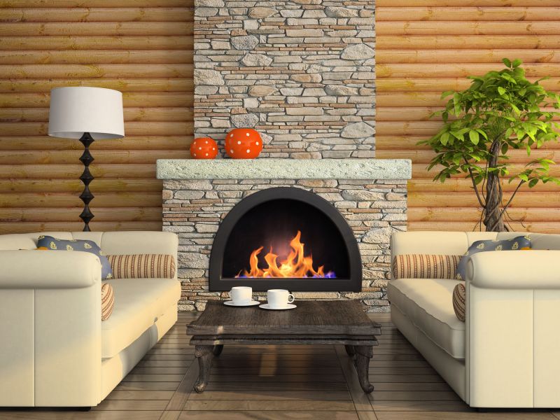Stone Fireplace Makeover