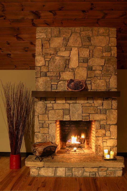 Stone Fireplace Makeover