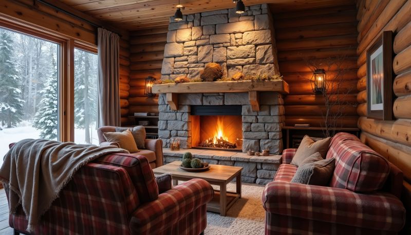 Stone Fireplace Makeover