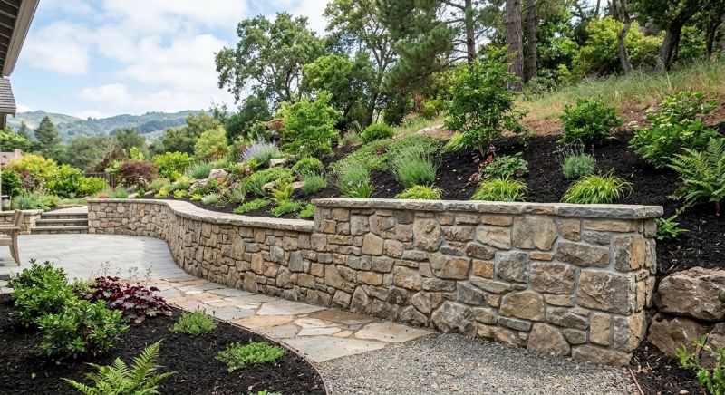 Stone Wall Hardscaping in Worcester, MA