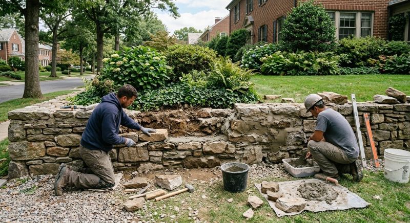 Stone Wall Repair in Cleveland, OH
